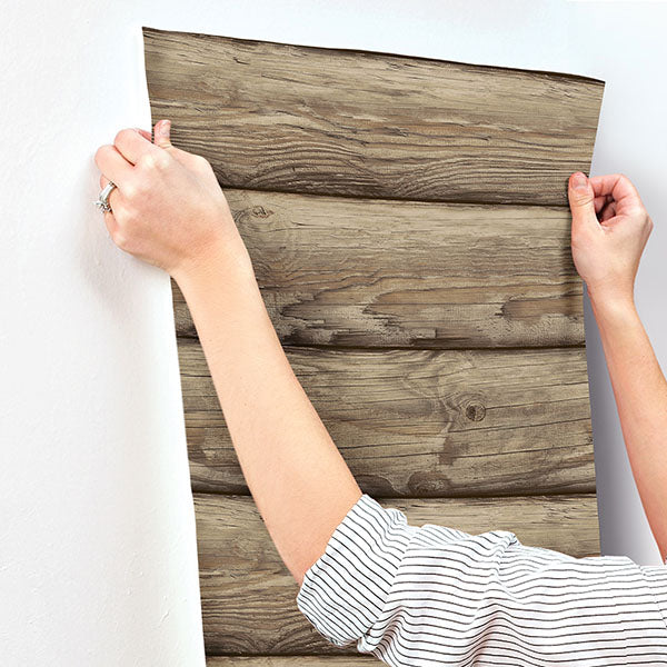 Chesapeake 4142-72618 Bunkhouse Chestnut Wallpaper - Eade's Wallpaper