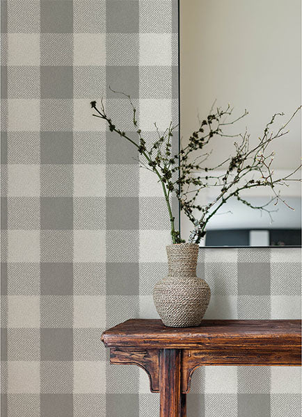 Chesapeake 4142-72623 Lumberjack Grey Wallpaper - Eade's Wallpaper