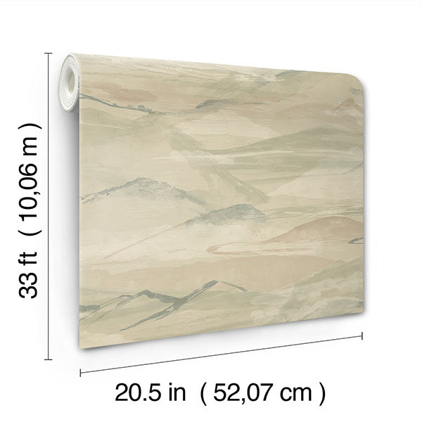 Chesapeake 4142-72624 Bozeman Mountains Moss Wallpaper - Eade's Wallpaper