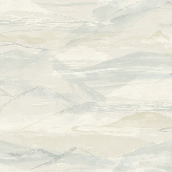 Chesapeake 4142-72625 Bozeman Mountains Sky Blue Wallpaper - Eade's Wallpaper