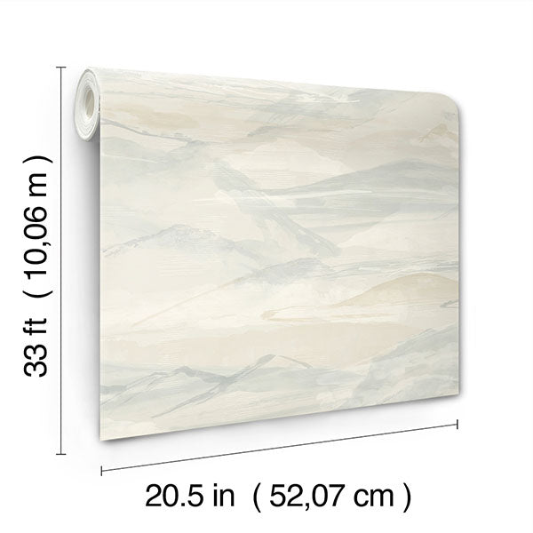 Chesapeake 4142-72625 Bozeman Mountains Sky Blue Wallpaper - Eade's Wallpaper