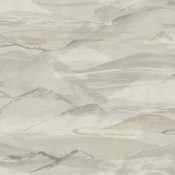 Chesapeake 4142-72626 Bozeman Mountains Grey Wallpaper - Eade's Wallpaper