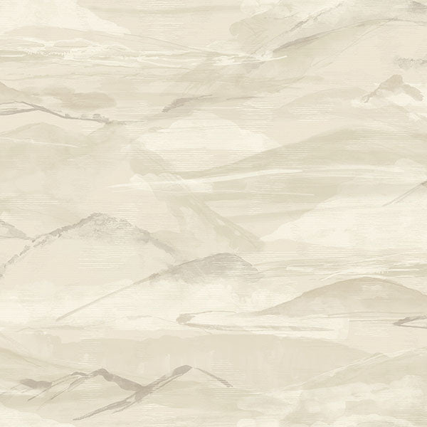 Chesapeake 4142-72627 Bozeman Mountains Bone Wallpaper - Eade's Wallpaper