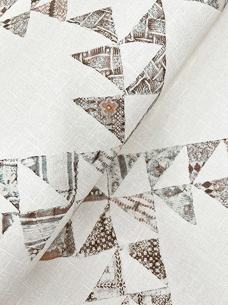 Chesapeake 4142-72631 Scrap Quilt Light Brown Wallpaper - Eade's Wallpaper