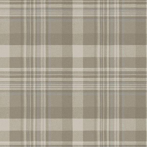 Chesapeake 4142-72633 Dutton Plaid Light Brown Wallpaper - Eade's Wallpaper