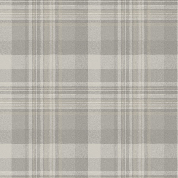 Chesapeake 4142-72634 Dutton Plaid Grey Wallpaper - Eade's Wallpaper