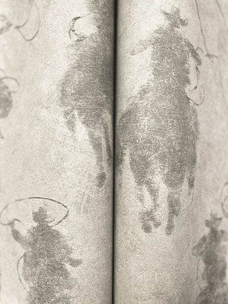 Chesapeake 4142-72639 Stockman Silhouette Grey Wallpaper - Eade's Wallpaper