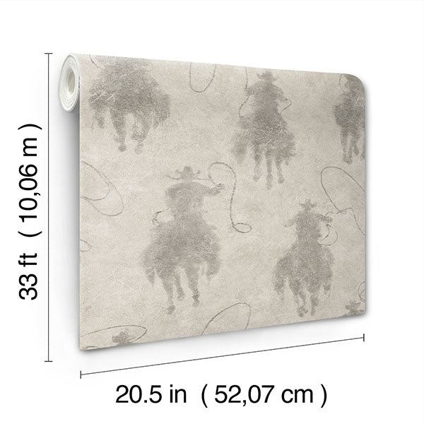 Chesapeake 4142-72639 Stockman Silhouette Grey Wallpaper - Eade's Wallpaper