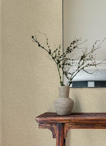 Chesapeake 4142-72641 Woven Basket Khaki Wallpaper - Eade's Wallpaper