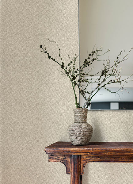 Chesapeake 4142-72644 Woven Basket Wheat Wallpaper - Eade's Wallpaper