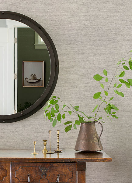 Chesapeake 4142-72648 Wool Texture Pewter Wallpaper - Eade's Wallpaper