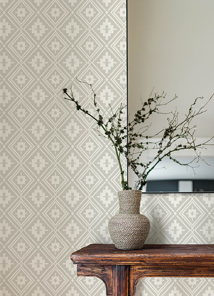 Chesapeake 4142-72659 Camp Blanket Silver Wallpaper - Eade's Wallpaper