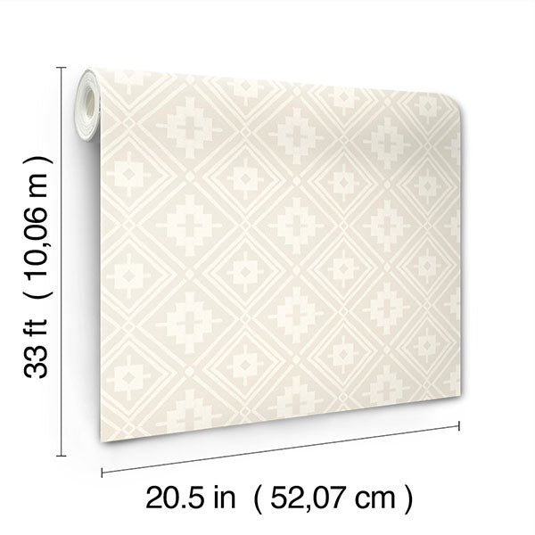 Chesapeake 4142-72661 Camp Blanket Cream Wallpaper - Eade's Wallpaper