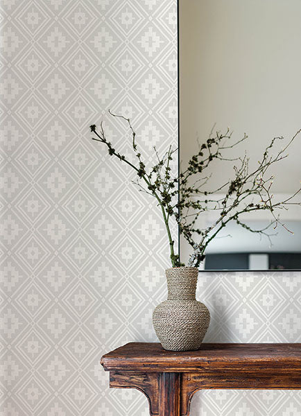 Chesapeake 4142-72661 Camp Blanket Cream Wallpaper - Eade's Wallpaper