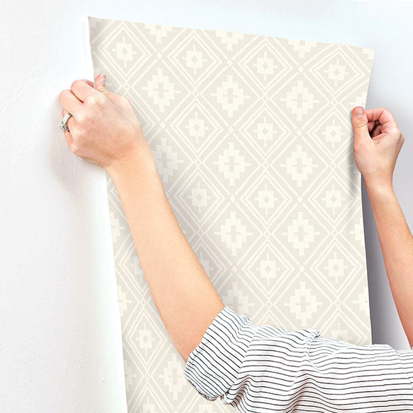 Chesapeake 4142-72661 Camp Blanket Cream Wallpaper - Eade's Wallpaper