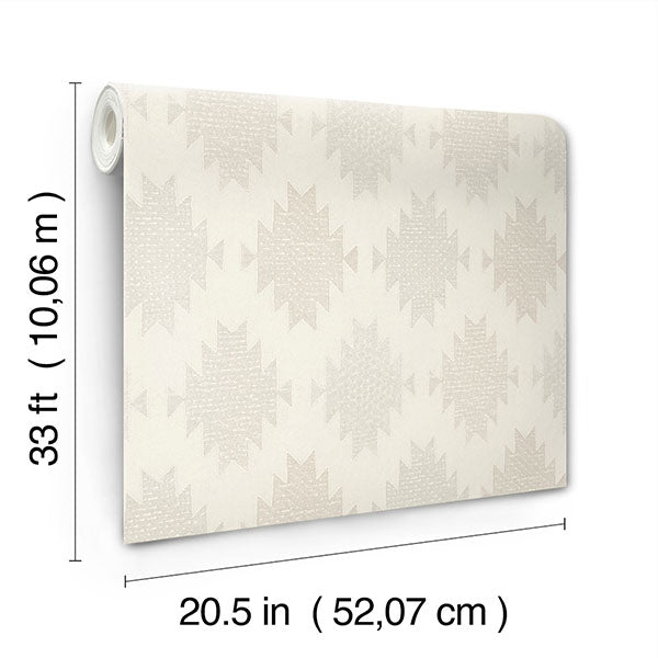 Chesapeake 4142-72664 Stitched Heirloom White Wallpaper - Eade's Wallpaper