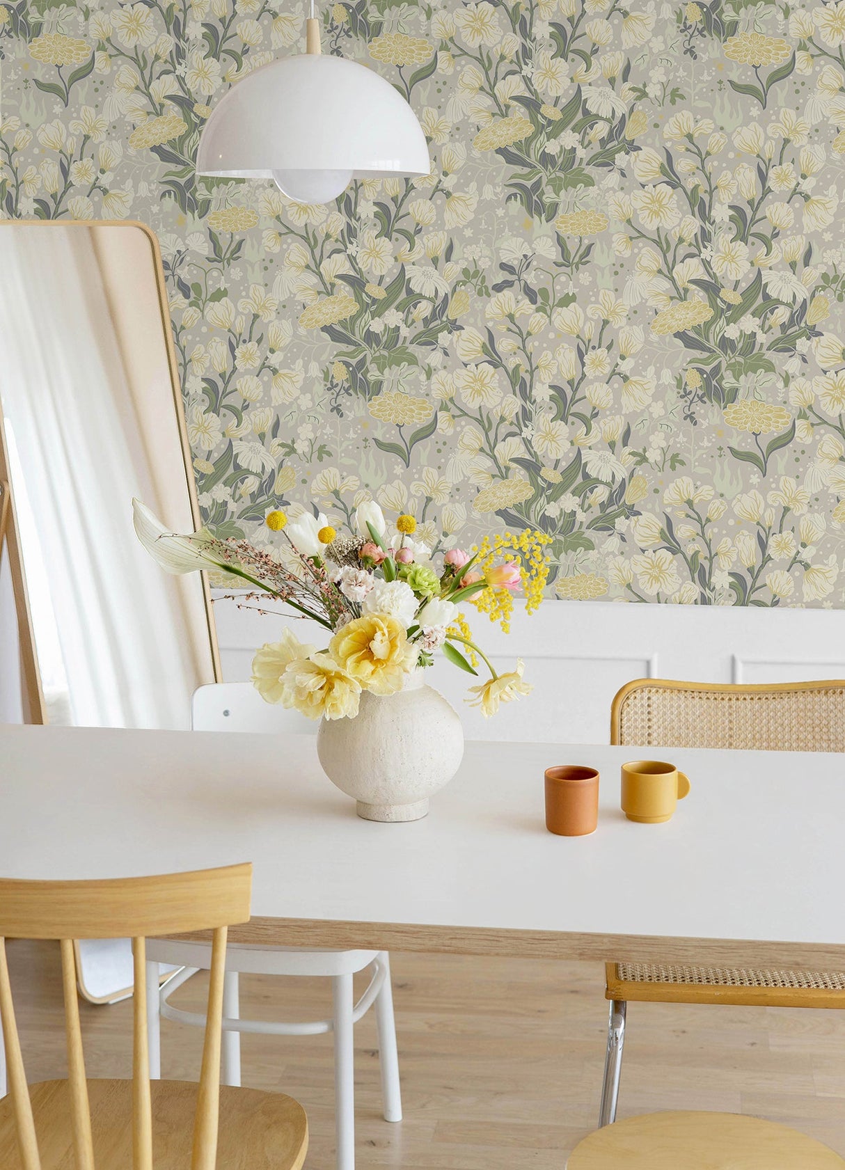 A-Street Prints 4143-22012 Hava Yellow Meadow Flowers Wallpaper