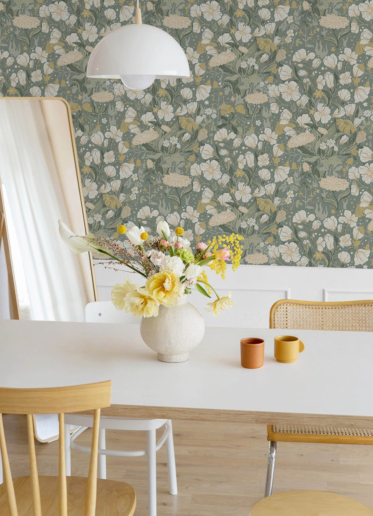 A-Street Prints 4143-22014 Hava Moss Meadow Flowers Wallpaper