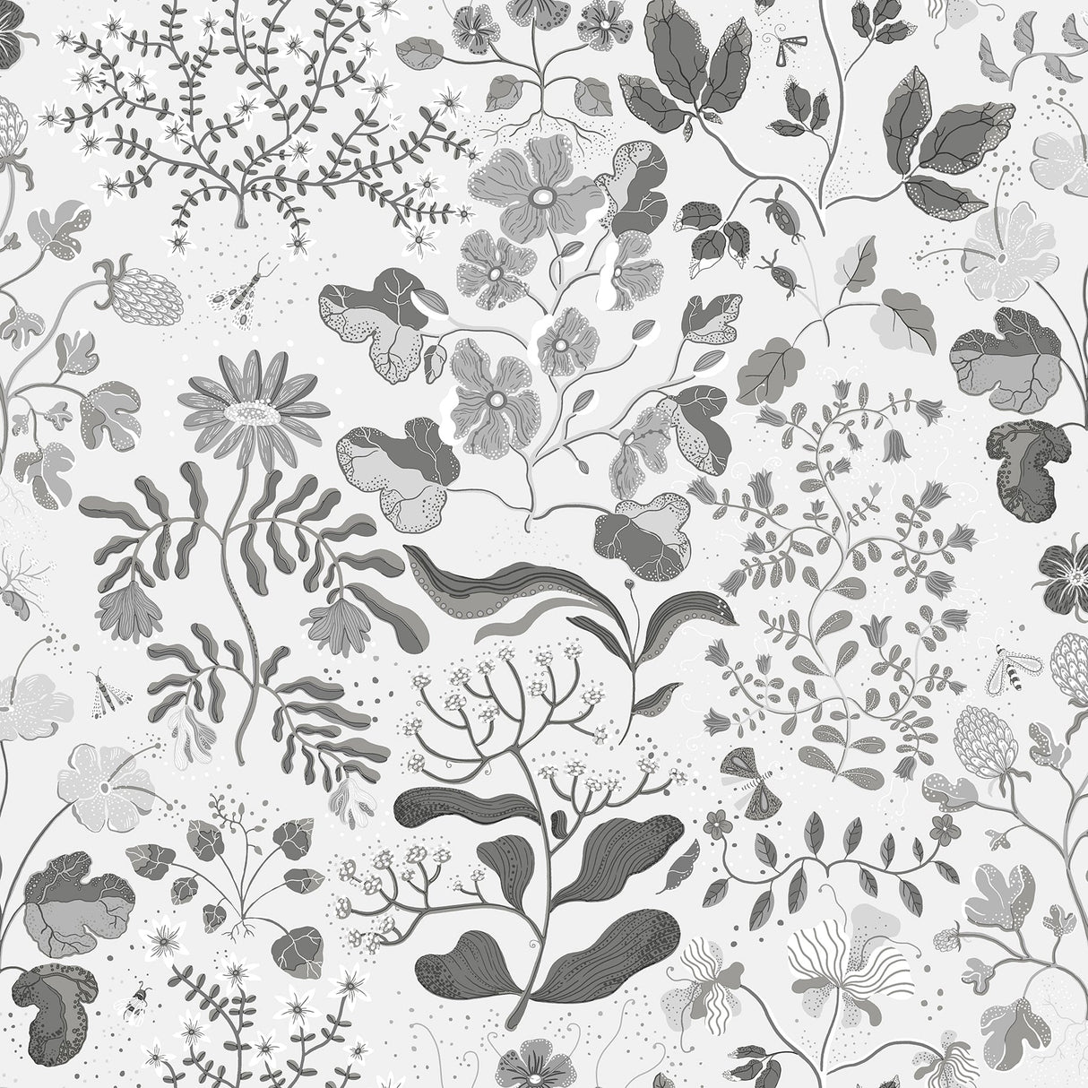 A-Street Prints 4143-22029 Groh Grey Floral Wallpaper