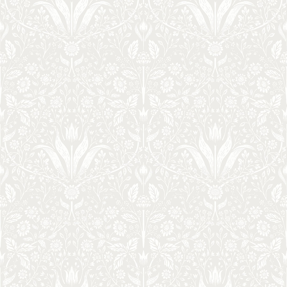 A-Street Prints 4143-34007 Mara Light Grey Tulip Ogee Wallpaper