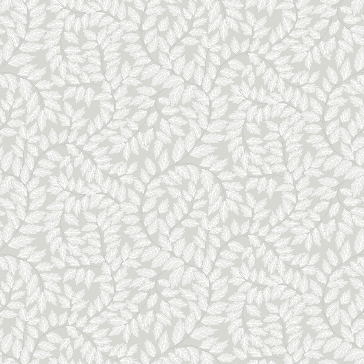 A-Street Prints 4143-34016 Lindlöv Grey Leafy Vines Wallpaper
