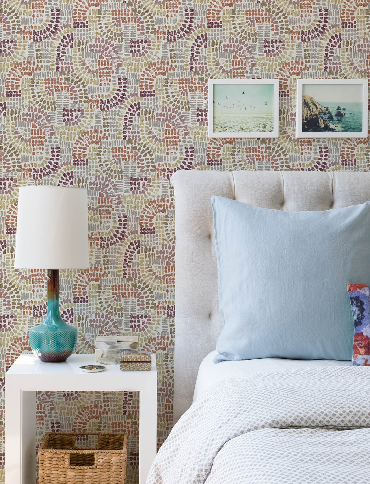A-Street Prints 4146-27218 Wanderer Aquamarine Mosiac Wallpaper - Eade's Wallpaper