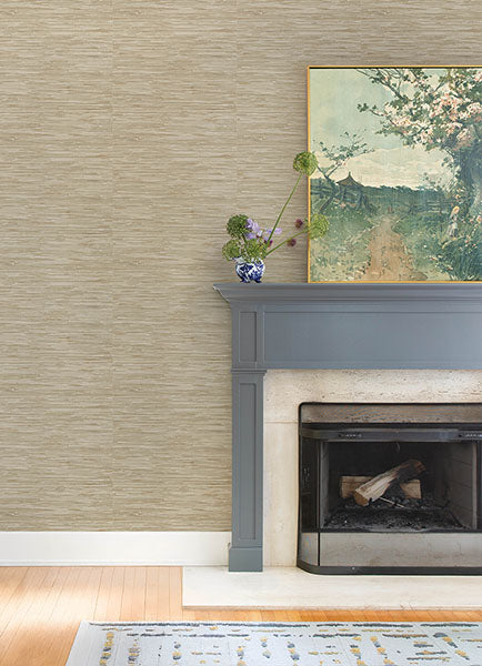 A-Street Prints 4147-27259 Exhale Light Brown Woven Faux Grasscloth Wallpaper - Eade's Wallpaper