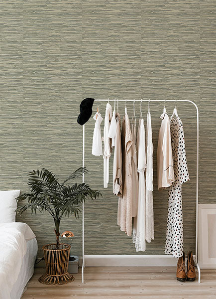 A-Street Prints 4147-27261 Exhale Moss Woven Faux Grasscloth Wallpaper - Eade's Wallpaper