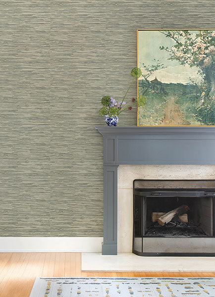 A-Street Prints 4147-27261 Exhale Moss Woven Faux Grasscloth Wallpaper - Eade's Wallpaper
