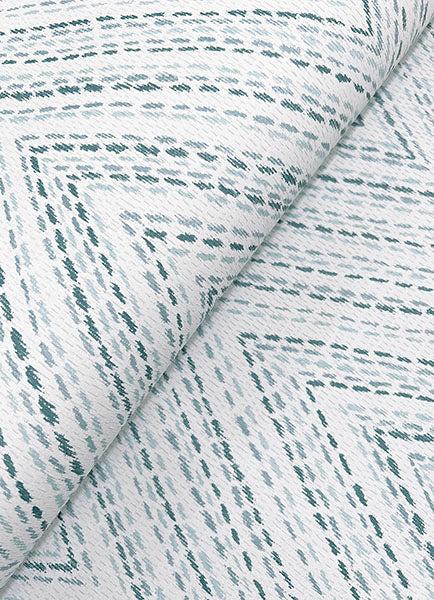 A-Street Prints 4147-27368 Lainey Blue Stitched Chevron Wallpaper - Eade's Wallpaper