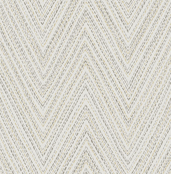 A-Street Prints 4147-27369 Lainey Neutral Stitched Chevron Wallpaper - Eade's Wallpaper