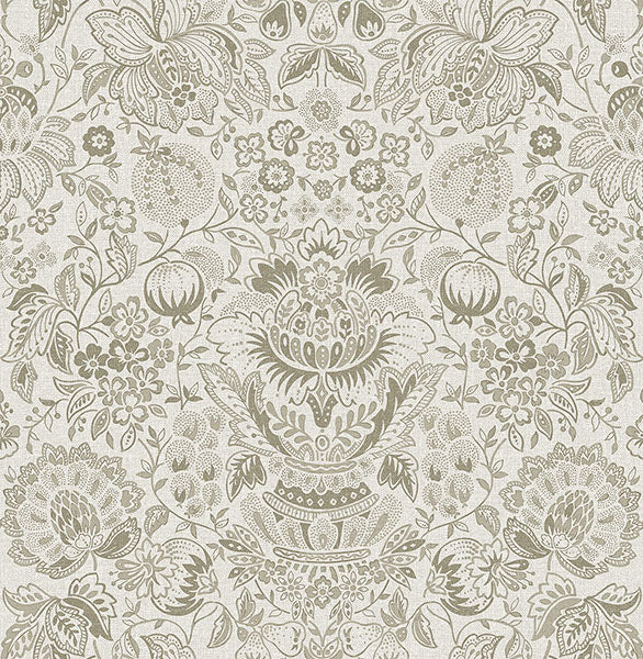 A-Street Prints 4147-27374 Blanche Neutral Floral Damask Wallpaper - Eade's Wallpaper