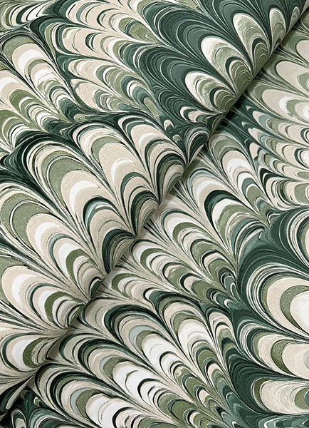 A-Street Prints 4147-27377 Octavia Dark Green Marbled Ink Wallpaper - Eade's Wallpaper