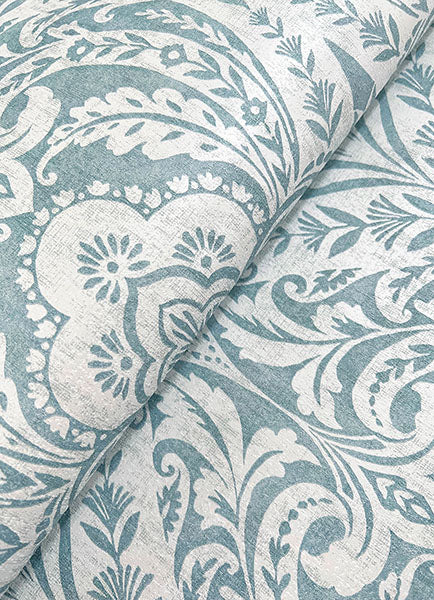 A-Street Prints 4147-27380 Berkshire Denim Damask Wallpaper - Eade's Wallpaper