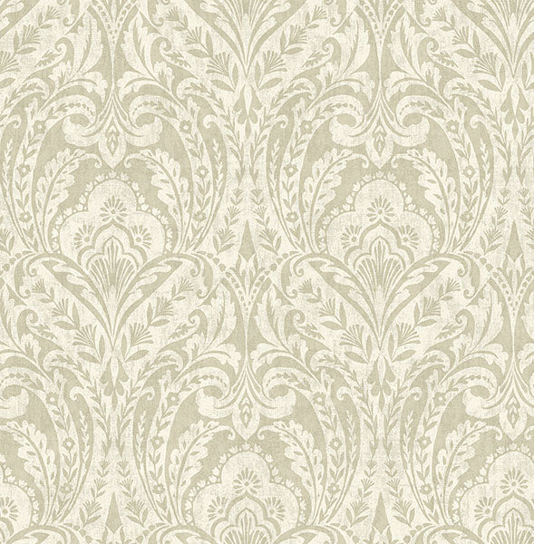 A-Street Prints 4147-27382 Berkshire Beige Damask Wallpaper - Eade's Wallpaper