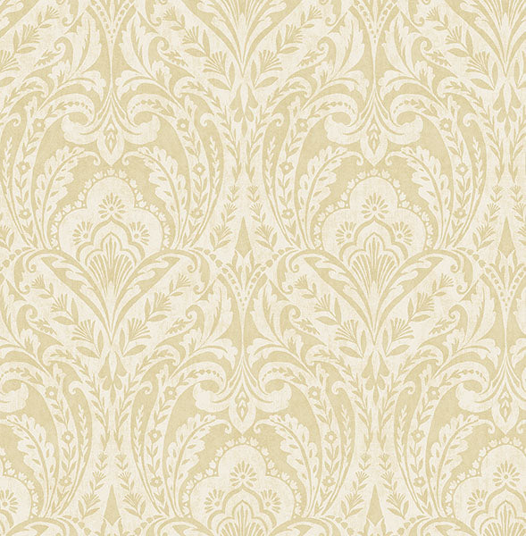 A-Street Prints 4147-27383 Berkshire Butter Damask Wallpaper - Eade's Wallpaper