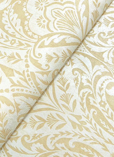 A-Street Prints 4147-27383 Berkshire Butter Damask Wallpaper - Eade's Wallpaper