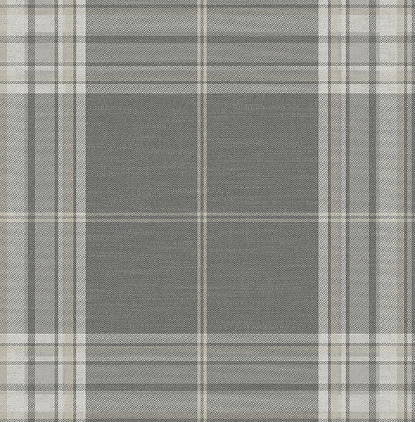 A-Street Prints 4147-27384 Westley Grey Plaid Wallpaper - Eade's Wallpaper