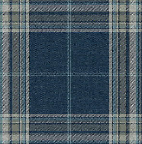 A-Street Prints 4147-27386 Westley Navy Plaid Wallpaper - Eade's Wallpaper