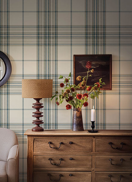 A-Street Prints 4147-27387 Westley Moss Plaid Wallpaper - Eade's Wallpaper