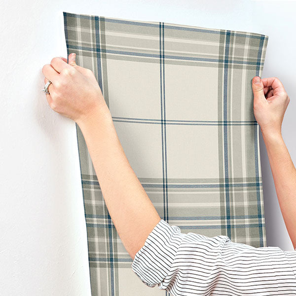 A-Street Prints 4147-27387 Westley Moss Plaid Wallpaper - Eade's Wallpaper