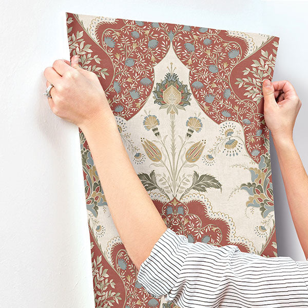 A-Street Prints 4147-27390 Auden Ruby Floral Grandeur Wallpaper - Eade's Wallpaper