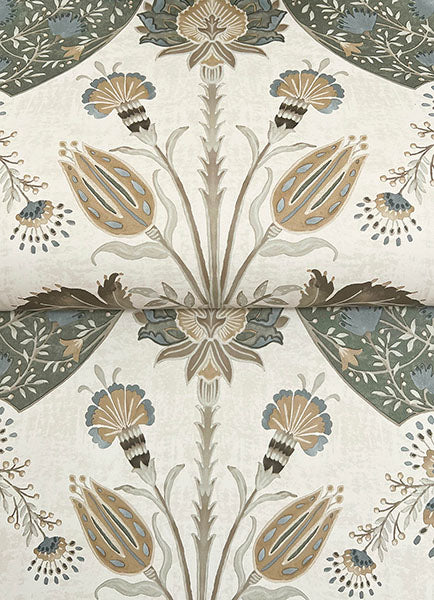 A-Street Prints 4147-27391 Auden Green Floral Grandeur Wallpaper - Eade's Wallpaper