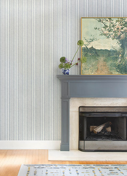 A-Street Prints 4147-27393 Ayanna Blue Striped Wallpaper - Eade's Wallpaper