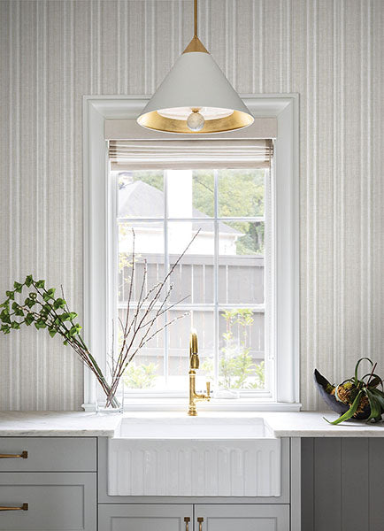 A-Street Prints 4147-27394 Ayanna Neutral Striped Wallpaper - Eade's Wallpaper