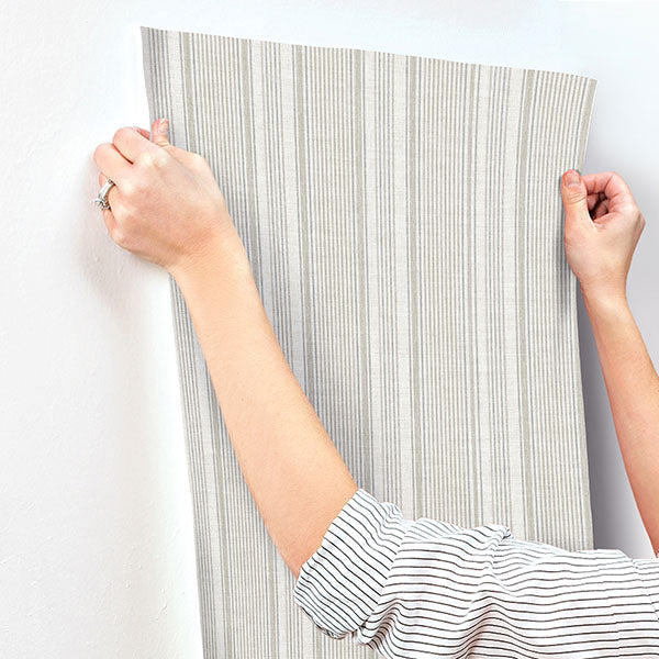 A-Street Prints 4147-27394 Ayanna Neutral Striped Wallpaper - Eade's Wallpaper
