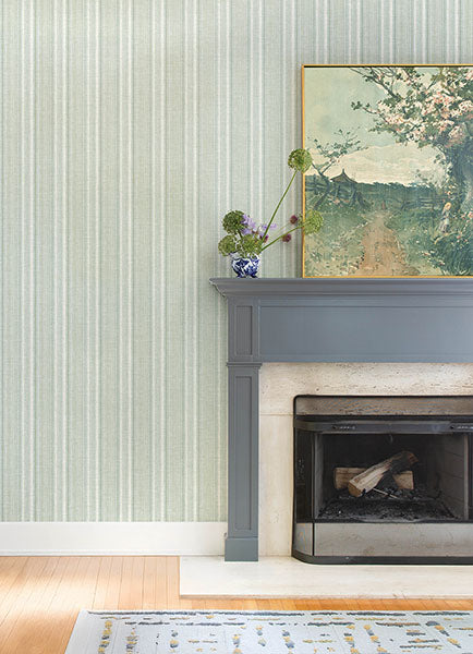 A-Street Prints 4147-27395 Ayanna Light Green Striped Wallpaper - Eade's Wallpaper