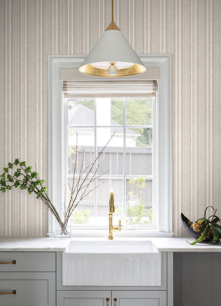 A-Street Prints 4147-27396 Ayanna Rust Striped Wallpaper - Eade's Wallpaper