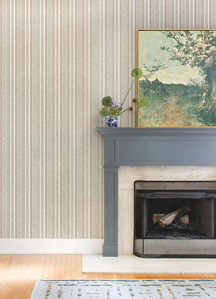A-Street Prints 4147-27396 Ayanna Rust Striped Wallpaper - Eade's Wallpaper