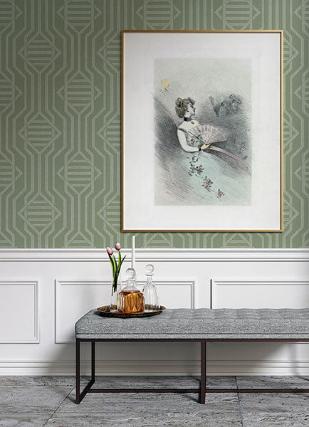 A-Street Prints 4147-27401 Essex Green Geometric Wallpaper - Eade's Wallpaper